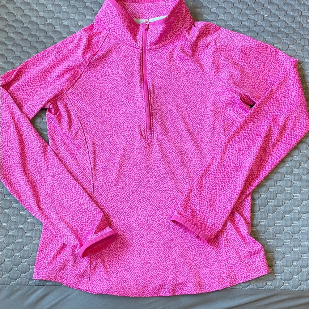 Under Armour Pink Athletic/Golf half zip pullover